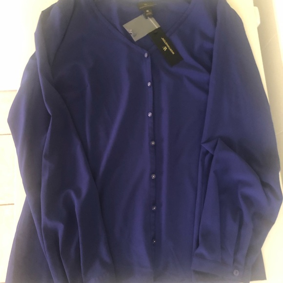 Worthington Tops - Worthington Royal Blue Button-Down Blouse
